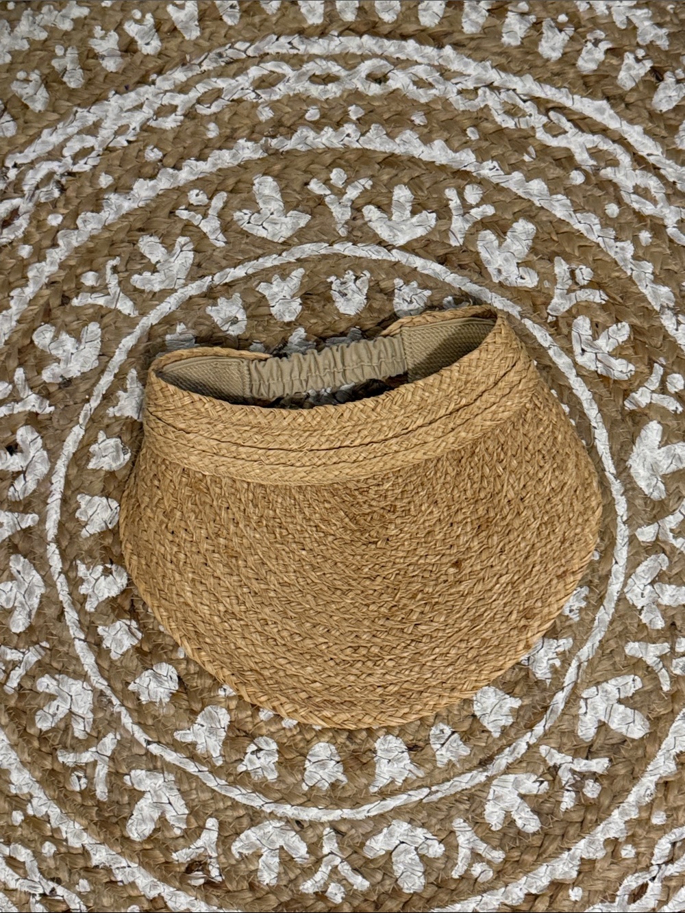 JACKS Surfboards Natural Straw Visor with Braided Trim